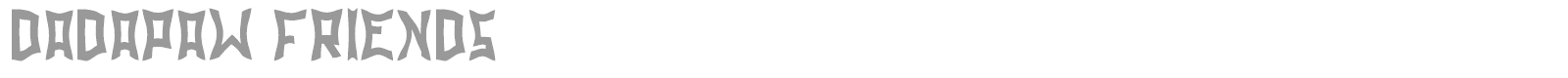 Dadapaw Friends font preview